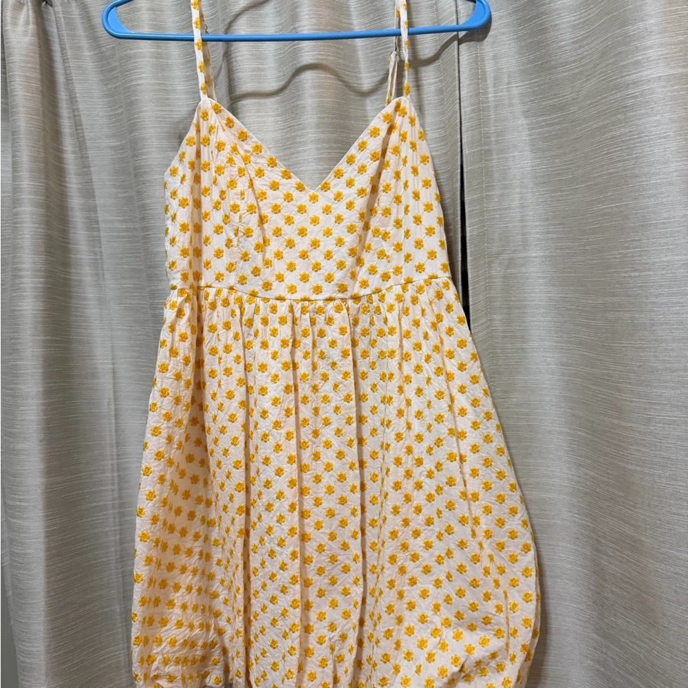 Yellow Floral Mini Dress